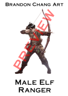 Fantasy Character Stock Art: Male Elf Ranger