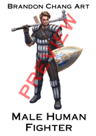 Fantasy Character Stock Art: Male Human Fighter
