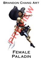 Fantasy Character Stock Art: Female Paladin