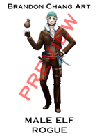 Fantasy Character Stock Art: Male Elf Rogue