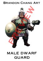 Fantasy Character Stock Art: Male Dwarf Guard