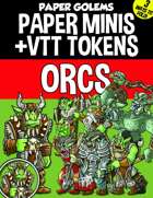 Paper Golems Paper Minis & VTT: Orcs