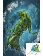 The Fallen God Island (Color)