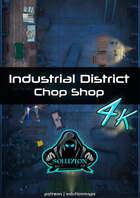 Industrial District Chop Shop 4k - Cyberpunk Animated Battle Map