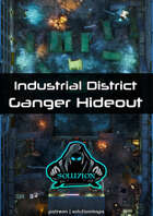 Industrial District Ganger Hideout 1080p - Cyberpunk Animated Battle Map