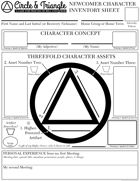 Circle & Triangle Character Inventory Sheets