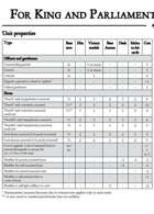 For King and Parliament Quick Reference Sheet