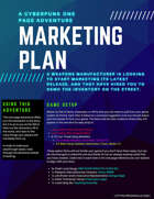 Marketing Plan - A Cyberpunk One Page Adventure