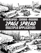 Apocalyptic/Modern US City Spread Illustration
