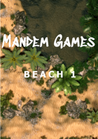 Beach 1 - Printable Battle Maps in Daylight and Moonlight