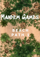 Beach Path 1 - Printable Battle Maps in Daylight and Moonlight