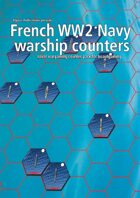 French Navy WW2 warship hex counters