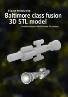 Baltimore class Battlecruiser with fusion pulse engine 3D STL model