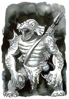 Deep One Fishman warrior clip art image