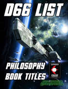 d66 Philosophy Book Titles