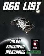 d66 Mech Squadron Nicknames