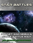 Star Battles: Planet and Nebula Space Battle Map (VTT)