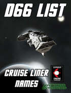d66 Cruise Liner Names