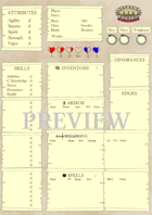 Fantasy Character Sheet