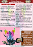 THE HULHONIAN FROGGY GOD WITH LOVING HEART: The Kuthuuhuluhuu