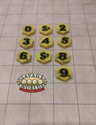 Hexagon Extras (Numbers) Tokens / Minis for Savage Worlds
