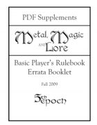 Metal, Magic and Lore: Basic Player's Rulebook Errata Booklet PDF