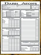 Dark Aeons Persona Sheet
