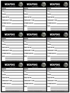 Dark Aeons Weapon Cards