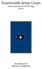Fourteenth Army Corps American Civil War 15mm Headquarters Flag Sheet