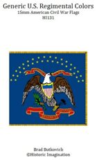 Generic U.S. Regimental Colors American Civil War 15mm Flag Sheet
