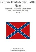 Generic Confederate Army of Tennessee 1864 Issue American Civil War 6mm Flag Sheet
