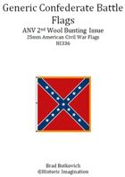 Generic Confederate ANV 2nd Wool Bunting Issue American Civil War 25mm Flag Sheet