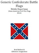 Generic Confederate Mobile Depot Pattern American Civil War 15mm Flag Sheet