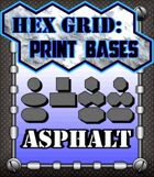 Hex Grid: Print Bases- Asphalt