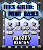 Hex Grid: Print Bases- Frozen Rocks