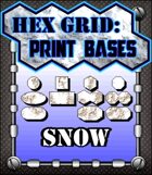 Hex Grid: Print Bases- Snow