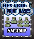 Hex Grid: Print Bases- Swamp