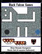 Blue Mosaic Dungeon: Basic Set (4 square Hallways)