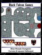 Blue Mosaic Dungeon: Curves (4 square Hallways)