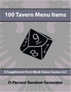 D-Percent - 100 Tavern Menu Items