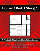 Modern Floor Plans - House (3Bed, 1 Story) 1