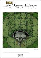 Leafy Dungeon Entrance 6x6 Printable Tile