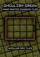 Ghoulish Green Hand Painted Dungeon Tiles