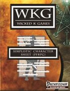 Simplistic Character Sheet (PFRPG)