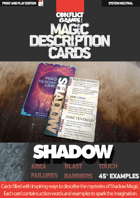 Magic Description Cards: SHADOW MAGIC