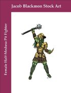 Stock Art: Female Half-Medusa Gladiator