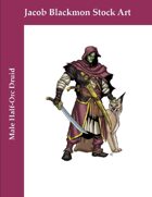 Stock Art: Male Half-Orc Druid