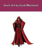 Stock Art: Mysterious Woman in Red