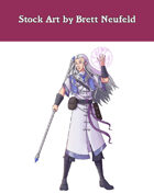 Stock Art: Female Aasimar Spellcaster