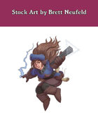 Stock Art: Female Dwarf Wizard